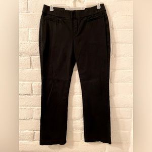 Lee Style Up, Black pull-on pants, straight legs, medium rise, sz 14 med